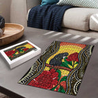 Waratah And Banksian Cockatoo Puzzle Aboriginal Art - Aussie Hoodie
