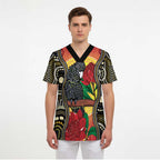 Waratah And Banksian Cockatoo Scrub Top Aboriginal Art - Aussie Hoodie