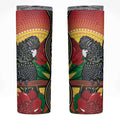 Waratah And Banksian Cockatoo Skinny Tumbler Aboriginal Art