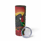 Waratah And Banksian Cockatoo Skinny Tumbler Aboriginal Art