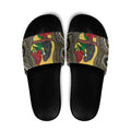 Waratah And Banksian Cockatoo Slide Sandals Aboriginal Art - Aussie Hoodie