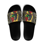 Waratah And Banksian Cockatoo Slide Sandals Aboriginal Art - Aussie Hoodie