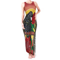 Waratah And Banksian Cockatoo Tank Maxi Dress Aboriginal Art