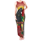 Waratah And Banksian Cockatoo Tank Maxi Dress Aboriginal Art
