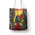 Waratah And Banksian Cockatoo Tote Bag Aboriginal Art - Aussie Hoodie