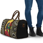Waratah And Banksian Cockatoo Travel Bag Aboriginal Art - Aussie Hoodie