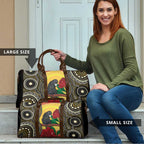 Waratah And Banksian Cockatoo Travel Bag Aboriginal Art - Aussie Hoodie