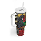 Waratah And Banksian Cockatoo Tumbler With Handle Aboriginal Art
