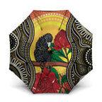 Waratah And Banksian Cockatoo Umbrella Aboriginal Art - Aussie Hoodie