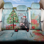Australia Christmas Back Car Seat Cover Merry Wombat-mas Watercolor Style