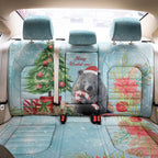 Australia Christmas Back Car Seat Cover Merry Wombat-mas Watercolor Style