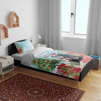 Australia Christmas Bedding Set Merry Wombat-mas Watercolor Style