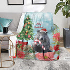 Australia Christmas Blanket Merry Wombat-mas Watercolor Style