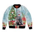Australia Christmas Bomber Jacket Merry Wombat-mas Watercolor Style