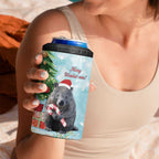 Australia Christmas 4 in 1 Can Cooler Tumbler Merry Wombat-mas Watercolor Style