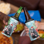 Australia Christmas 4 in 1 Can Cooler Tumbler Merry Wombat-mas Watercolor Style