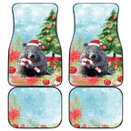 Australia Christmas Car Mats Merry Wombat-mas Watercolor Style