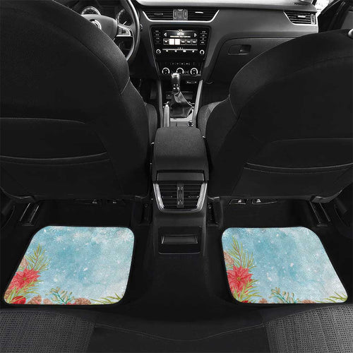 Australia Christmas Car Mats Merry Wombat-mas Watercolor Style
