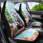 Australia Christmas Car Seat Cover Merry Wombat-mas Watercolor Style