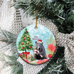 Australia Christmas Ceramic Ornament Merry Wombat-mas Watercolor Style
