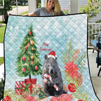 Australia Christmas Quilt Merry Wombat-mas Watercolor Style