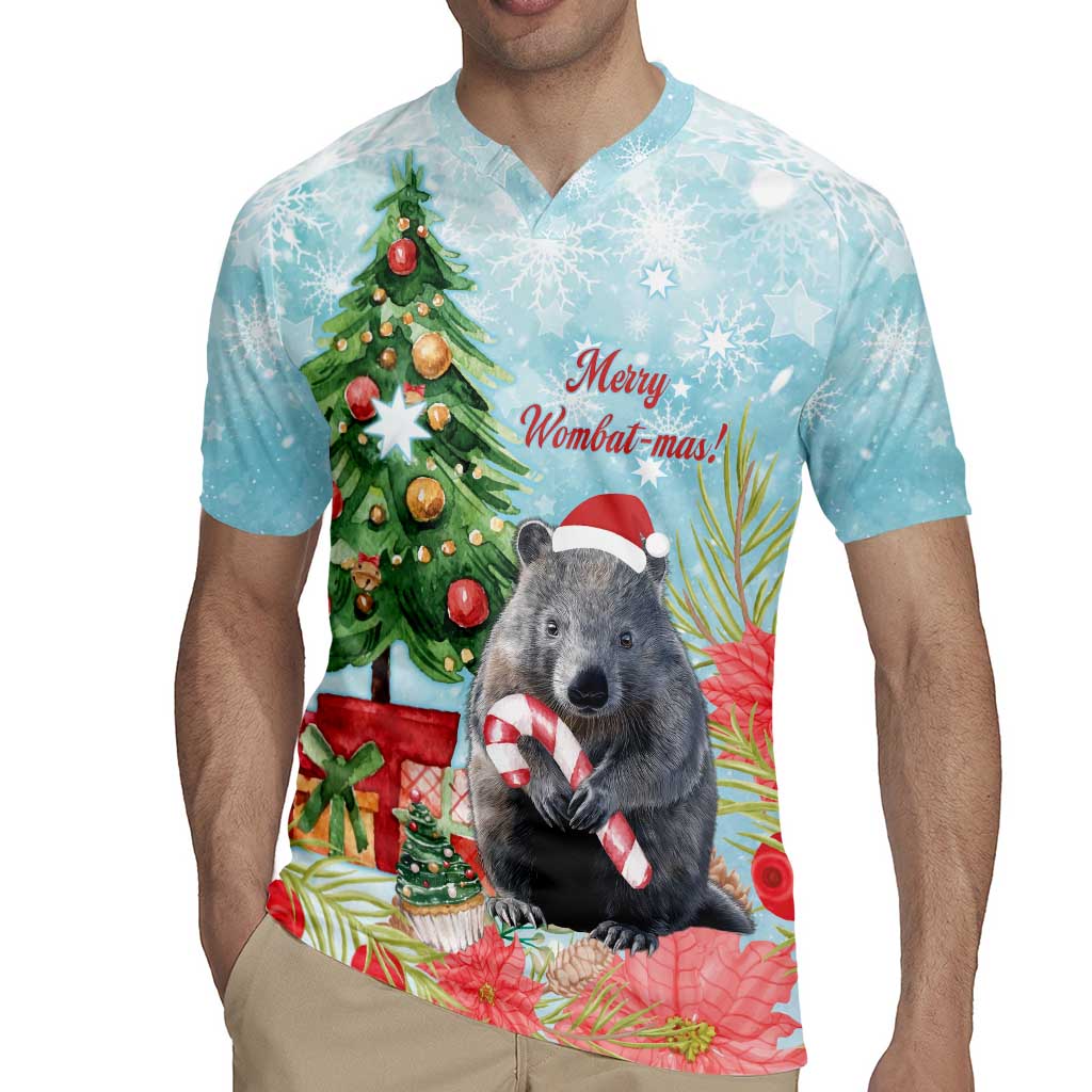 Australia Christmas Rugby Jersey Merry Wombat-mas Watercolor Style