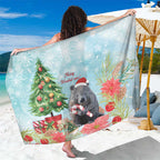 Australia Christmas Sarong Merry Wombat-mas Watercolor Style