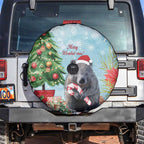 Australia Christmas Spare Tire Cover Merry Wombat-mas Watercolor Style