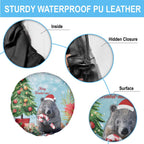 Australia Christmas Spare Tire Cover Merry Wombat-mas Watercolor Style