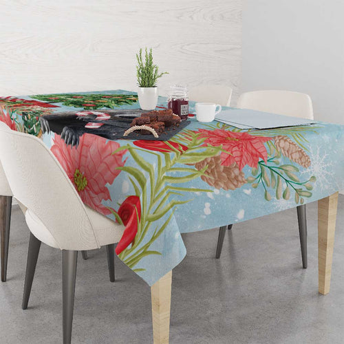 Australia Christmas Tablecloth Merry Wombat-mas Watercolor Style