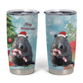 Australia Christmas Tumbler Cup Merry Wombat-mas Watercolor Style