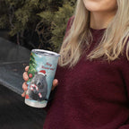 Australia Christmas Tumbler Cup Merry Wombat-mas Watercolor Style