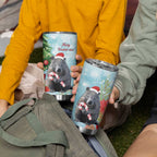 Australia Christmas Tumbler Cup Merry Wombat-mas Watercolor Style