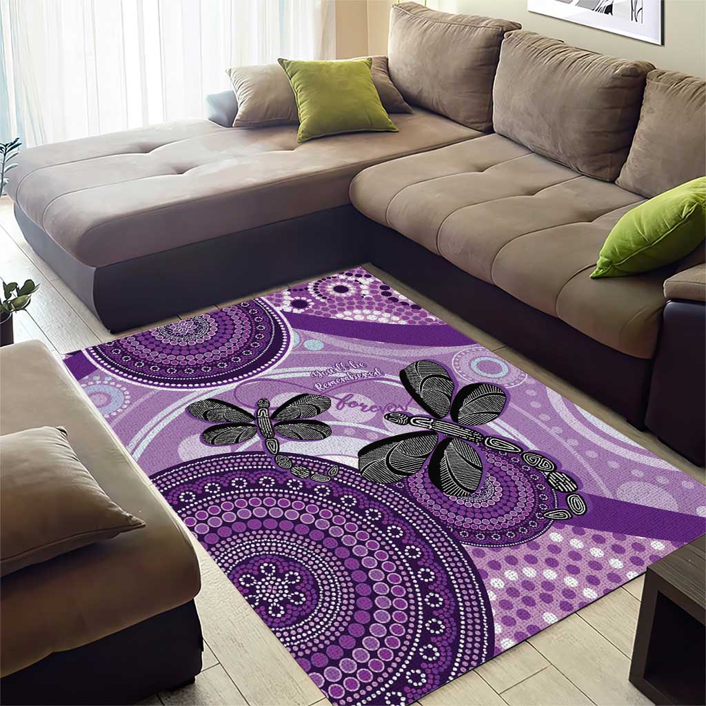 Memorial Australia Area Rug You Will Be Remembered Aboriginal Art LT14
