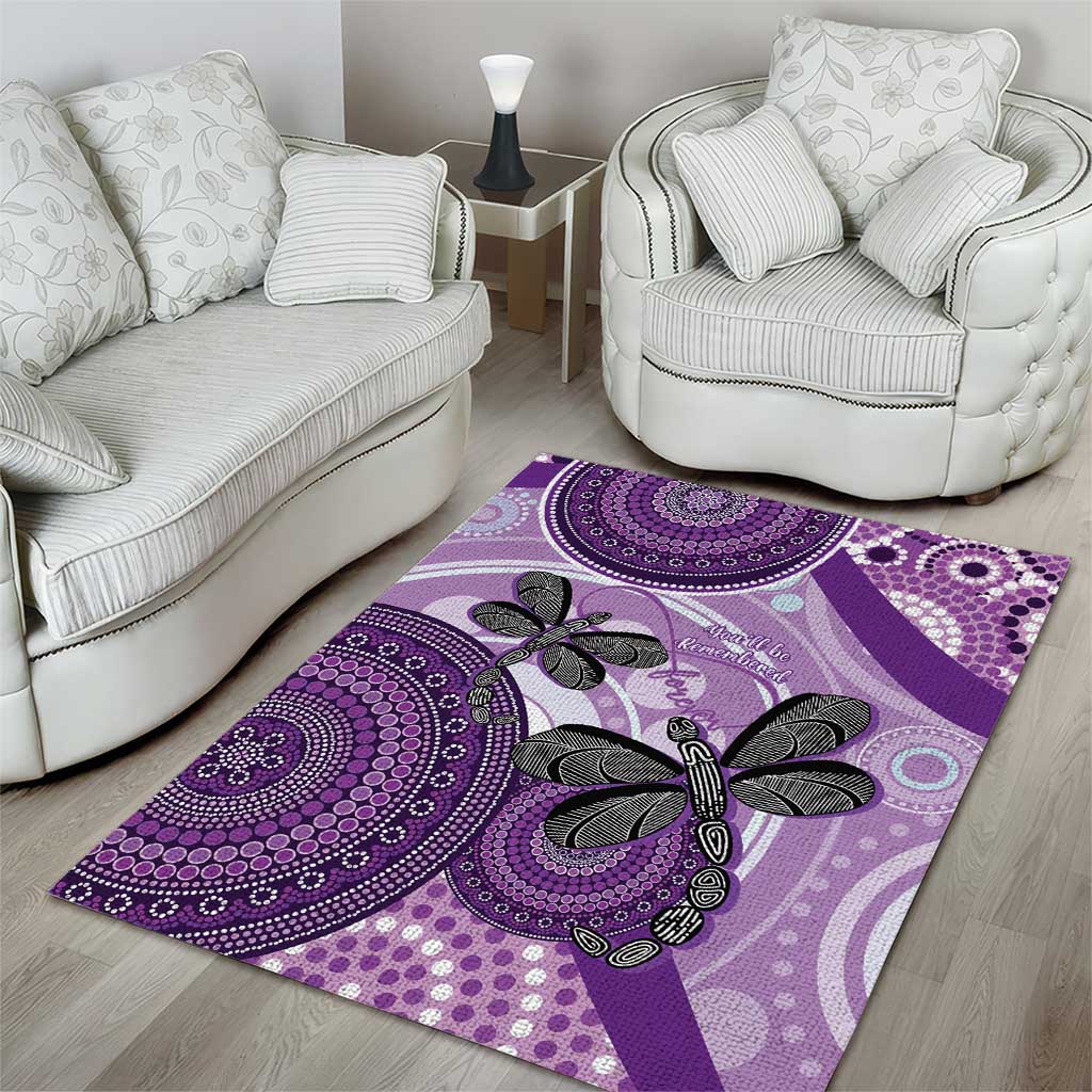 Memorial Australia Area Rug You Will Be Remembered Aboriginal Art LT14