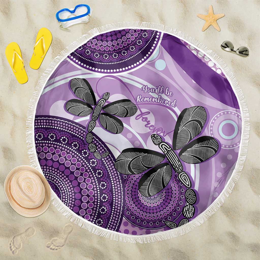 Memorial Australia Beach Blanket You Will Be Remembered Aboriginal Art LT14