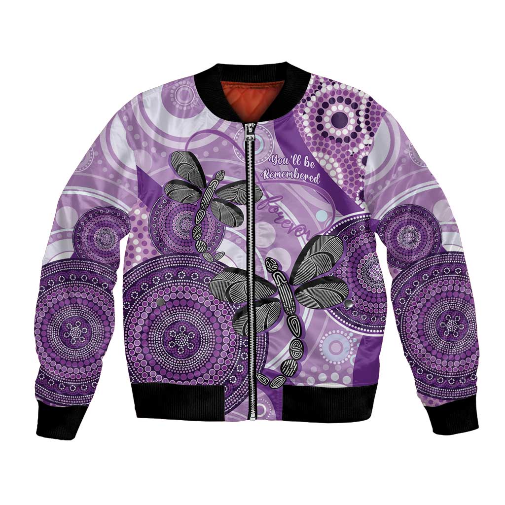 Memorial Australia Bomber Jacket You Will Be Remembered Aboriginal Art LT14