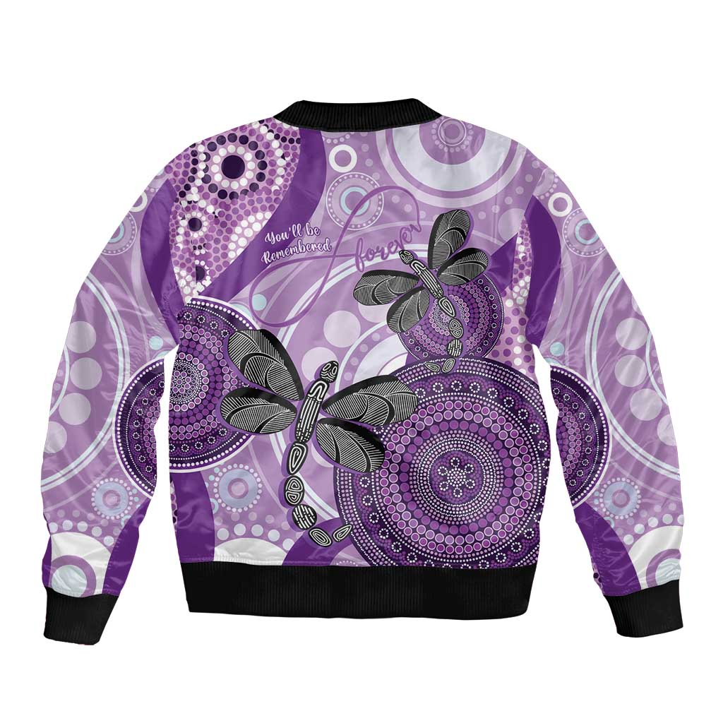 Memorial Australia Bomber Jacket You Will Be Remembered Aboriginal Art LT14