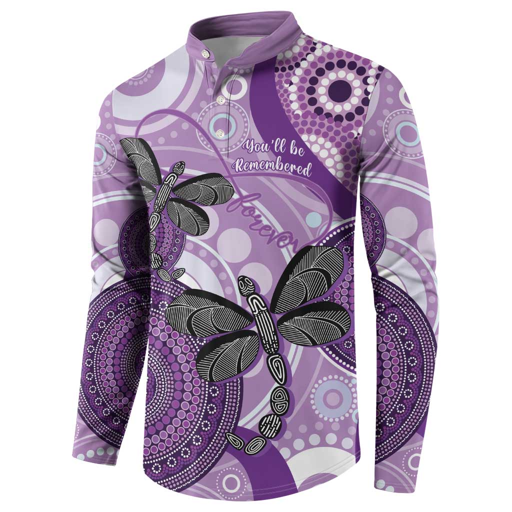 Memorial Australia Button Sweatshirt You Will Be Remembered Aboriginal Art LT14