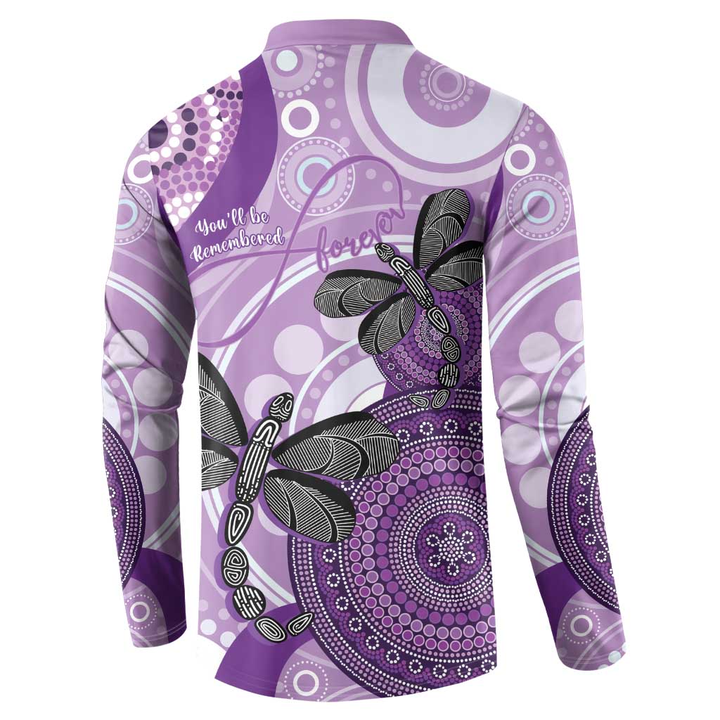 Memorial Australia Button Sweatshirt You Will Be Remembered Aboriginal Art LT14