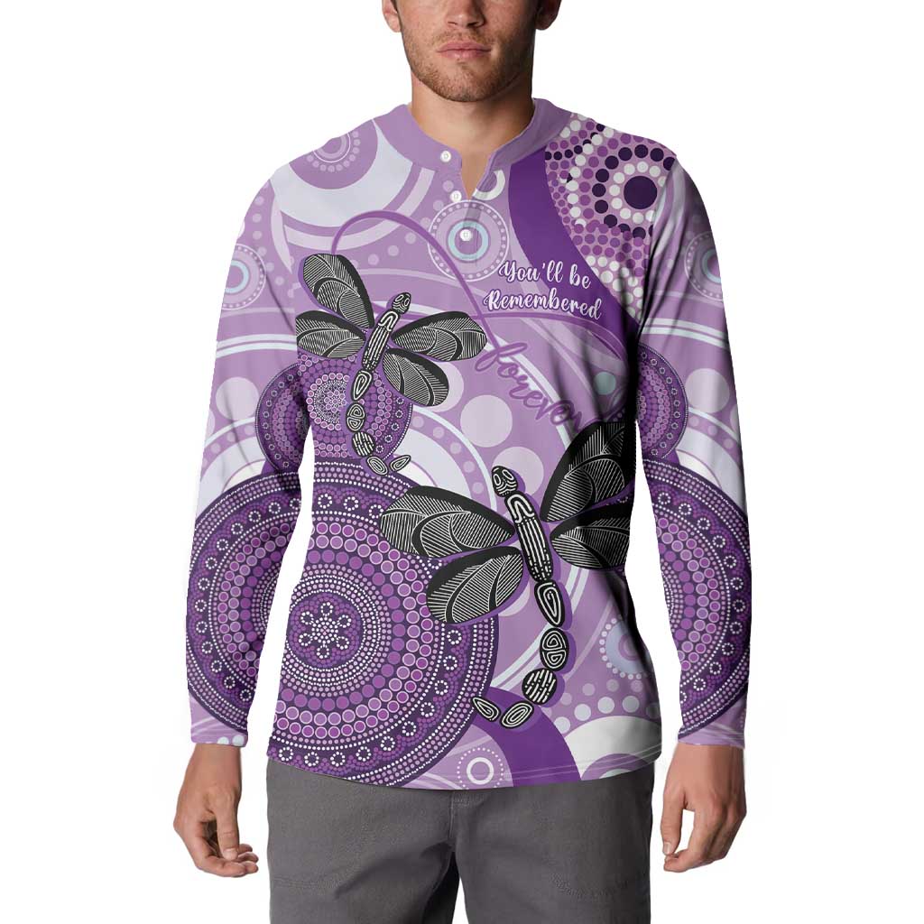 Memorial Australia Button Sweatshirt You Will Be Remembered Aboriginal Art LT14