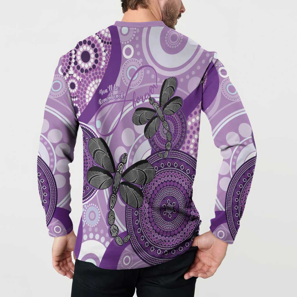 Memorial Australia Button Sweatshirt You Will Be Remembered Aboriginal Art LT14