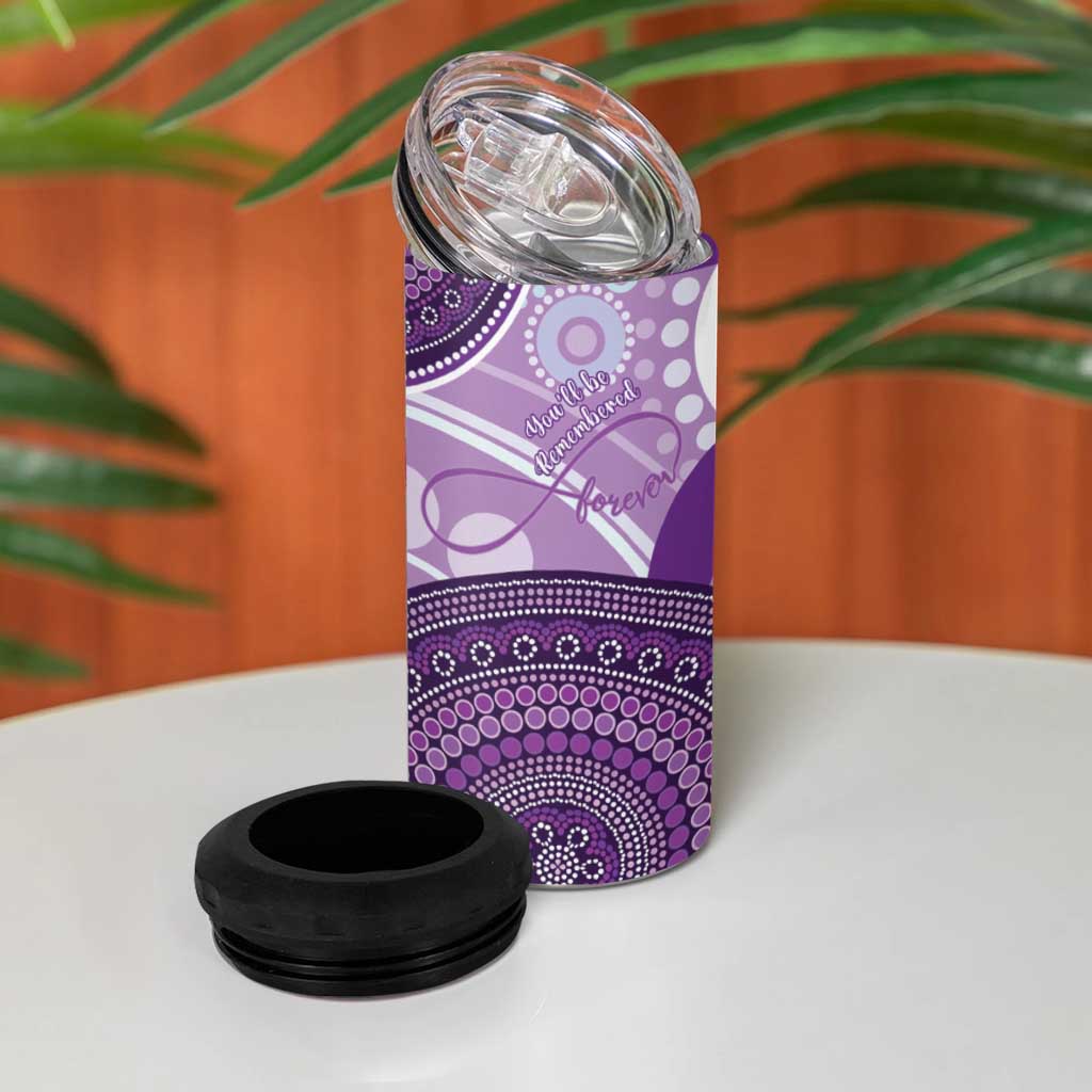 Memorial Australia 4 in 1 Can Cooler Tumbler You Will Be Remembered Aboriginal Art LT14