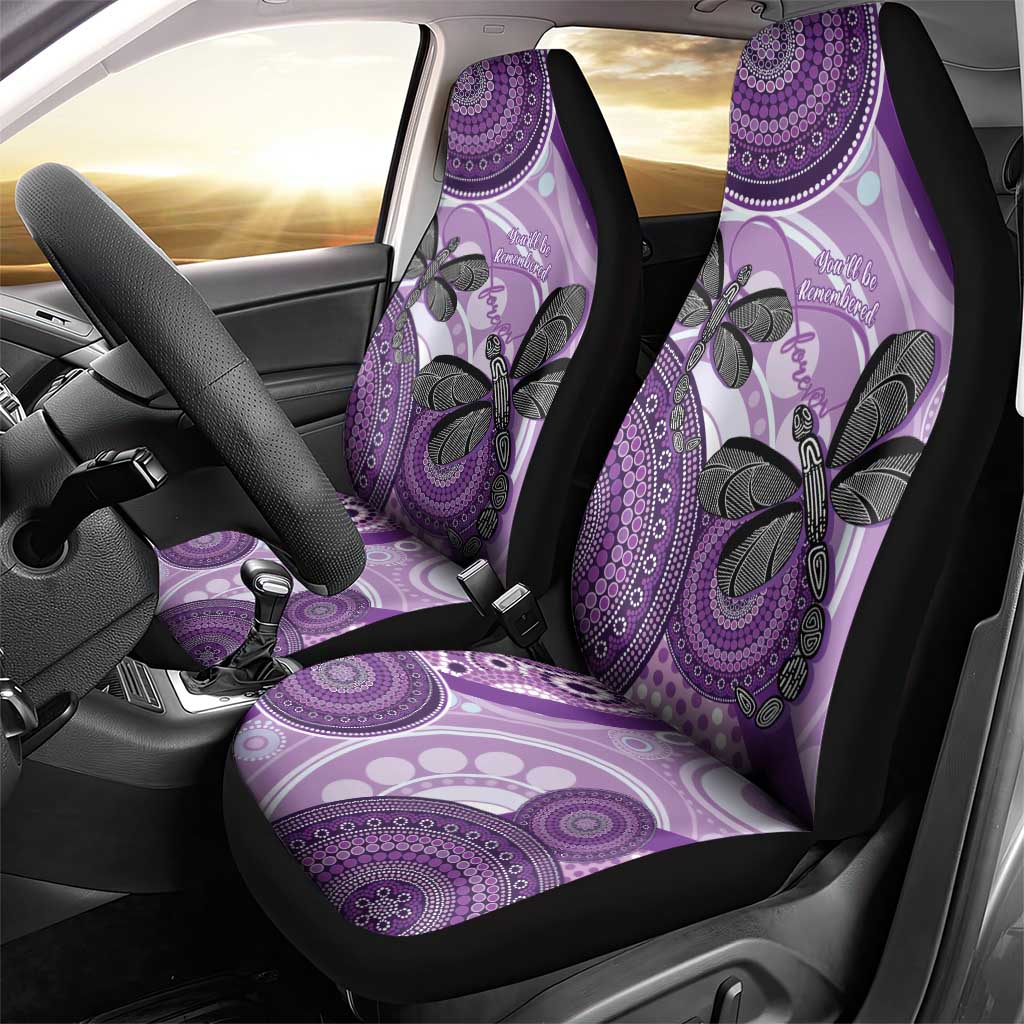 Memorial Australia Car Seat Cover You Will Be Remembered Aboriginal Art LT14