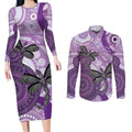 Memorial Australia Couples Matching Long Sleeve Bodycon Dress and Long Sleeve Button Shirt You Will Be Remembered Aboriginal Art LT14