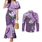 Memorial Australia Couples Matching Mermaid Dress and Long Sleeve Button Shirt You Will Be Remembered Aboriginal Art LT14