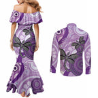 Memorial Australia Couples Matching Mermaid Dress and Long Sleeve Button Shirt You Will Be Remembered Aboriginal Art LT14