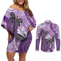 Memorial Australia Couples Matching Off Shoulder Short Dress and Long Sleeve Button Shirt You Will Be Remembered Aboriginal Art LT14