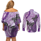 Memorial Australia Couples Matching Off Shoulder Short Dress and Long Sleeve Button Shirt You Will Be Remembered Aboriginal Art LT14