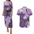 Memorial Australia Couples Matching Puletasi and Hawaiian Shirt You Will Be Remembered Aboriginal Art LT14
